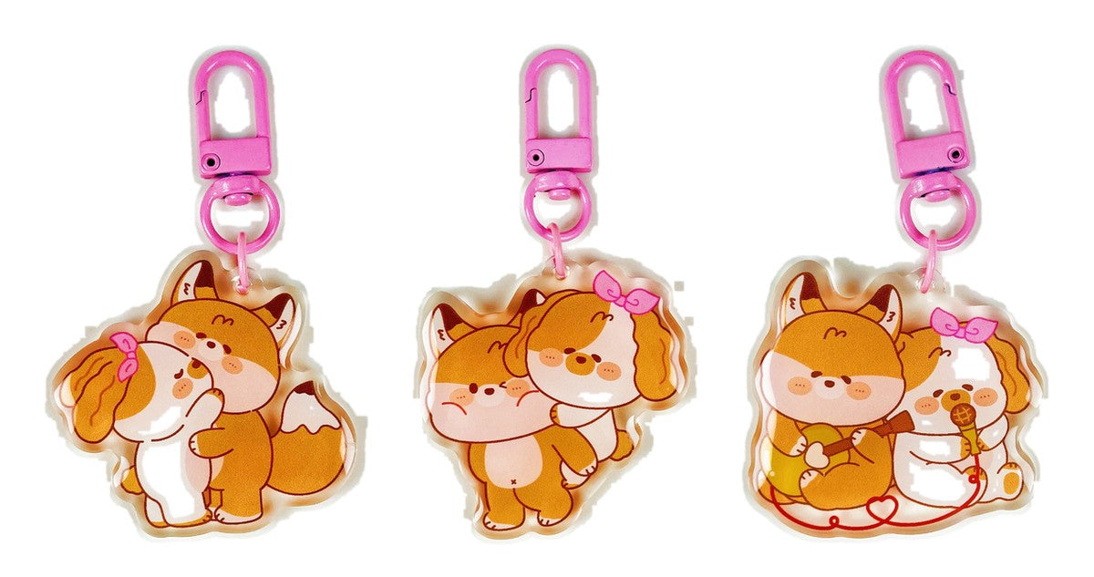 Cute Doggy Acrylic Keychain – Assorted Design