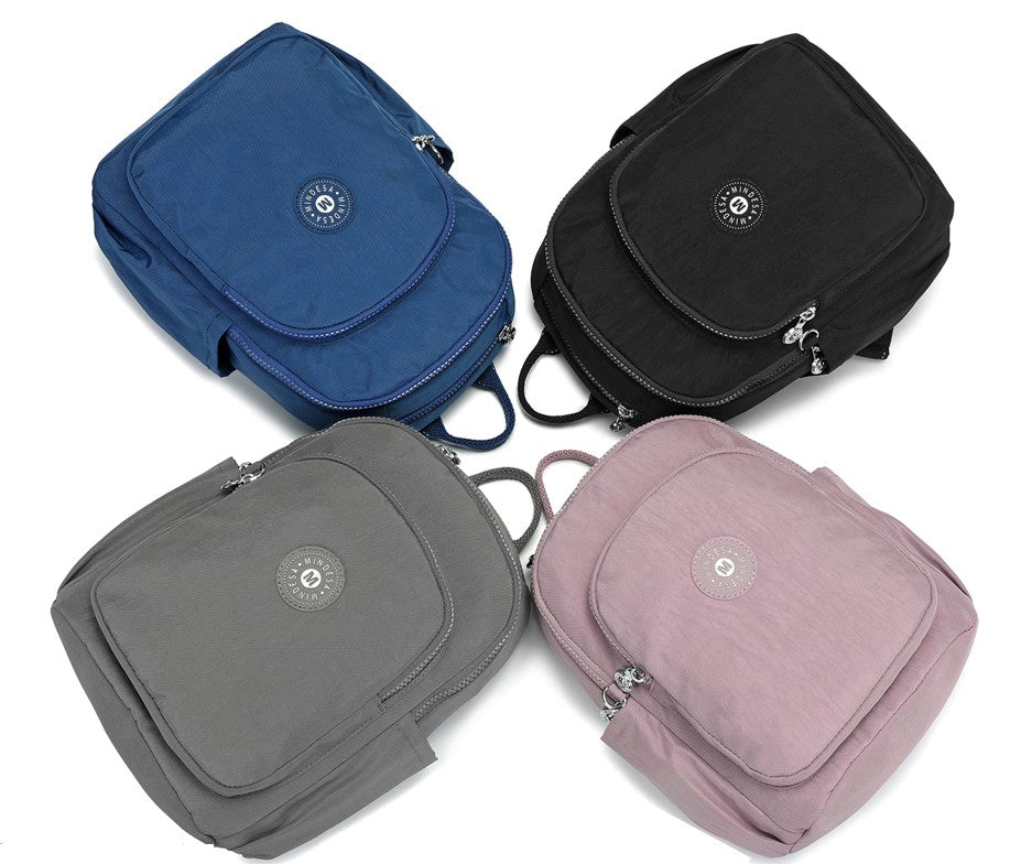 Casual Multi-Pocket Nylon Backpack – 4 Assorted Colours