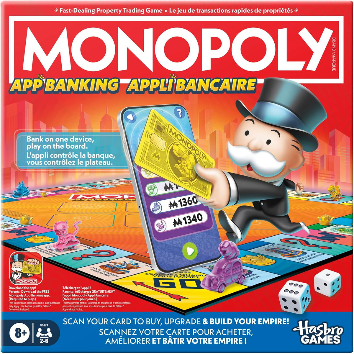 HASBRO MONOPOLY APP BANKING BOARD GAME