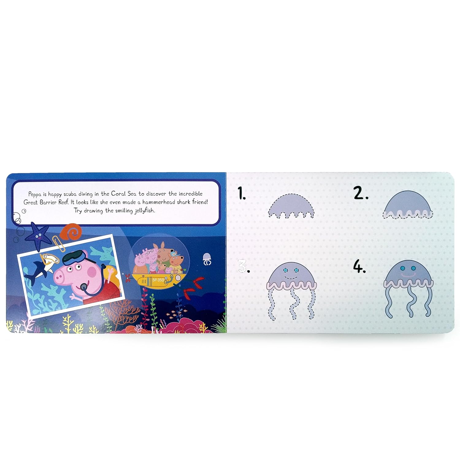 Peppa Pig Peppa's Adventures Read & Doodle - Learning resources For Kids, A Magnetic Drawing Pad, An Easy-To-Use Pen, 22-Page Board Book For Reading And Drawing (Novelty Book – Picture Book)