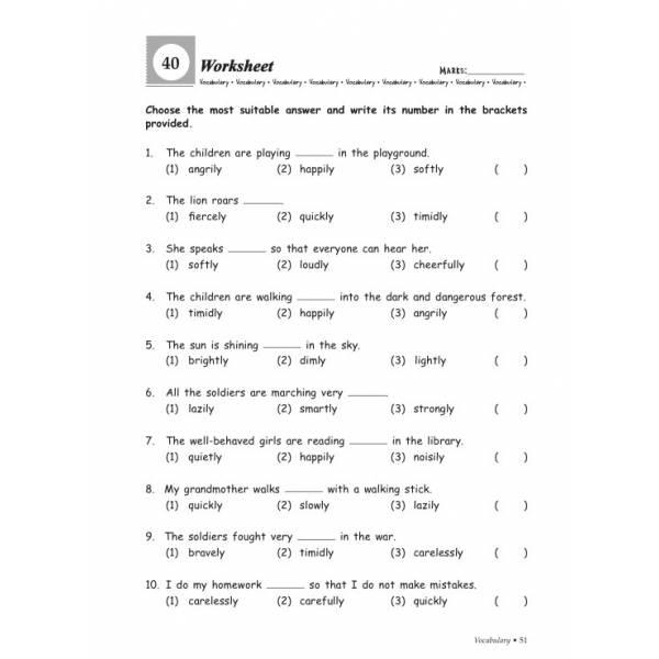 Primary 1 Grammar & Vocabulary
