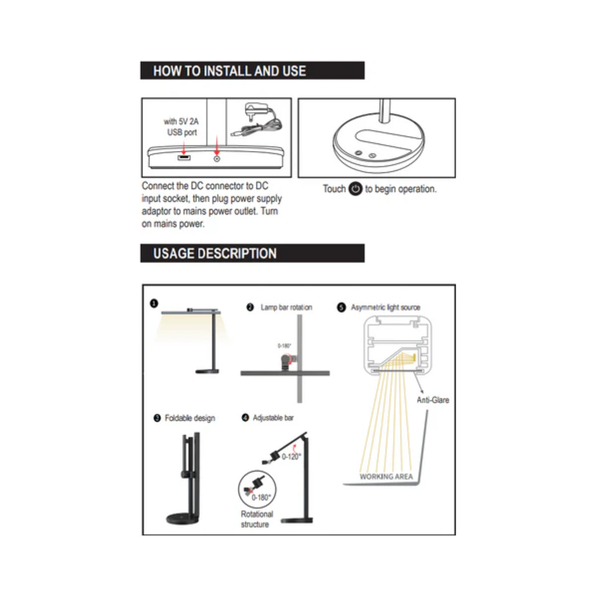 SOUNDTEOH LED Eye Care Table Lamp DL-908 8W