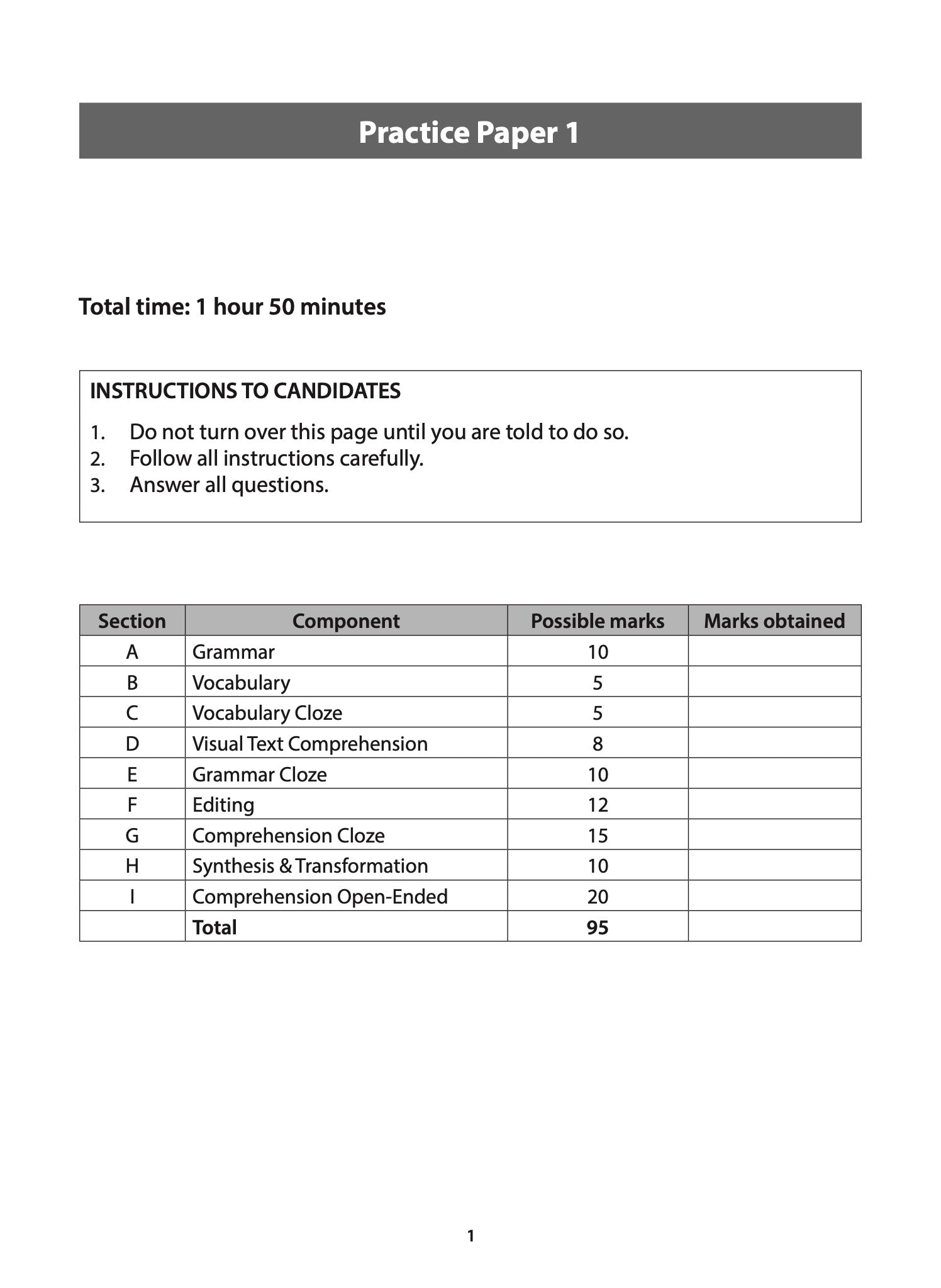 Primary 5 English Excel In Paper 2 Language Use & Comprehension