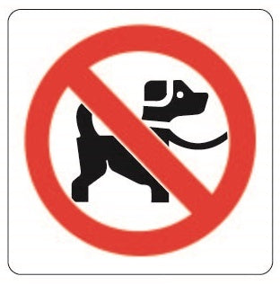 COSMO NO PETS SIGN SA13-607W (100mm x 100mm)
