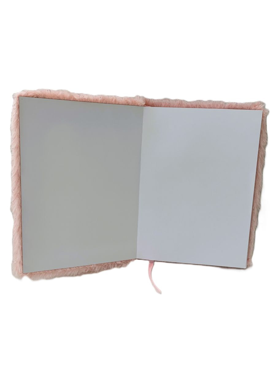 LOOM Plush A5 Notebook – Pink, 80 Sheets