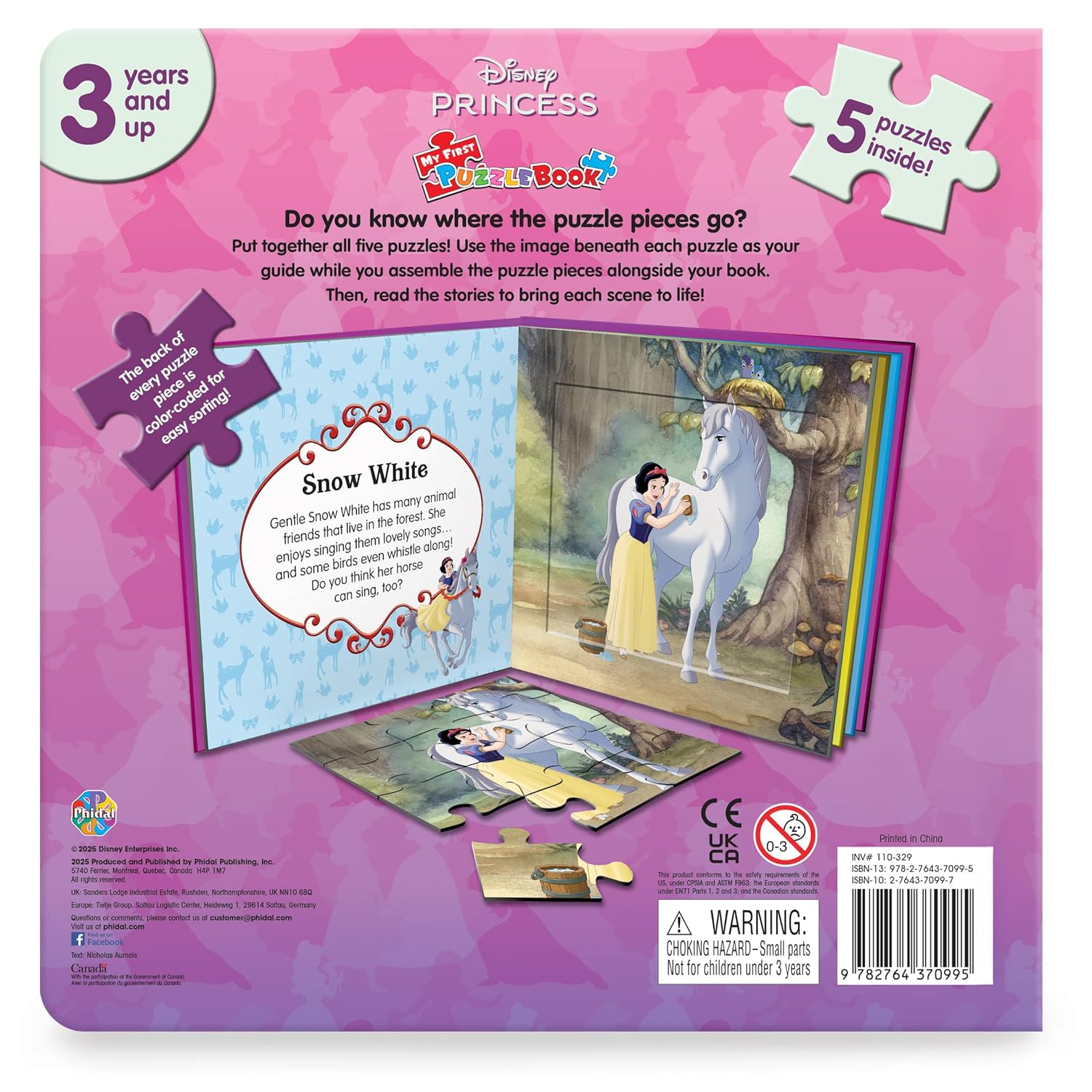 Disney Princess My First Puzzle Book (10-Page Board Book, 5 Puzzles) – Picture Book