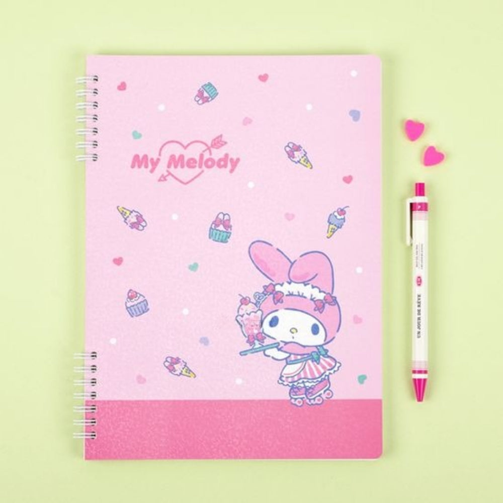 Sanrio My Melody B5 2-tier Spriral Notebook, Pink