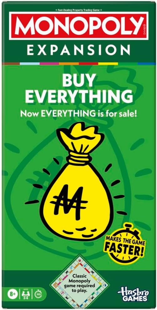 HASBRO MONOPOLY EXPANSION BUY EVERYTHING