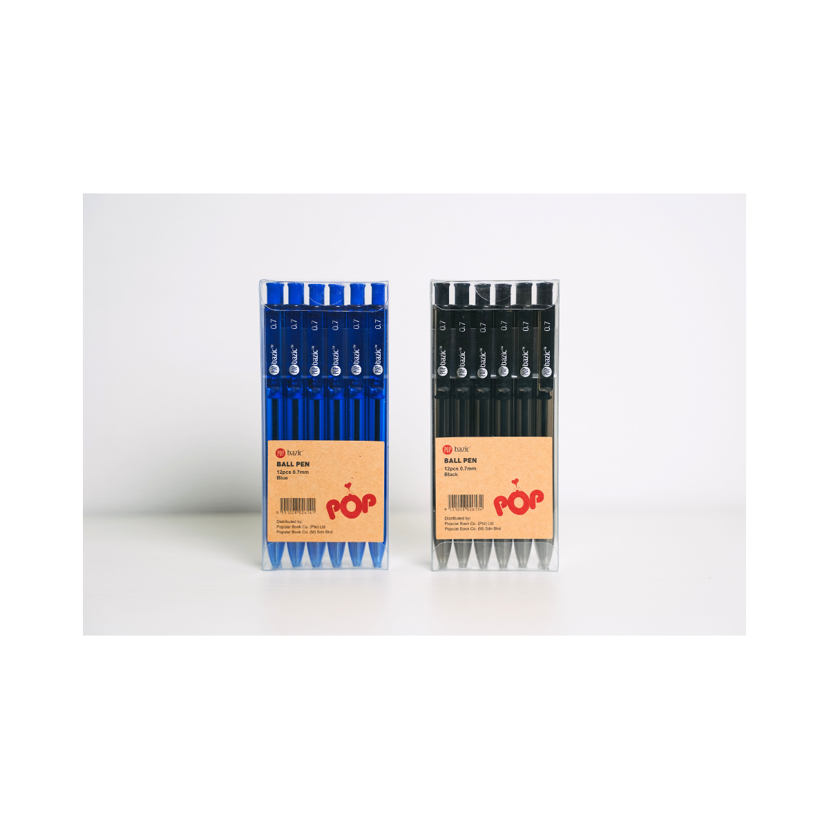 Pop Bazic Ball Pen 0.7mm 12s Blue