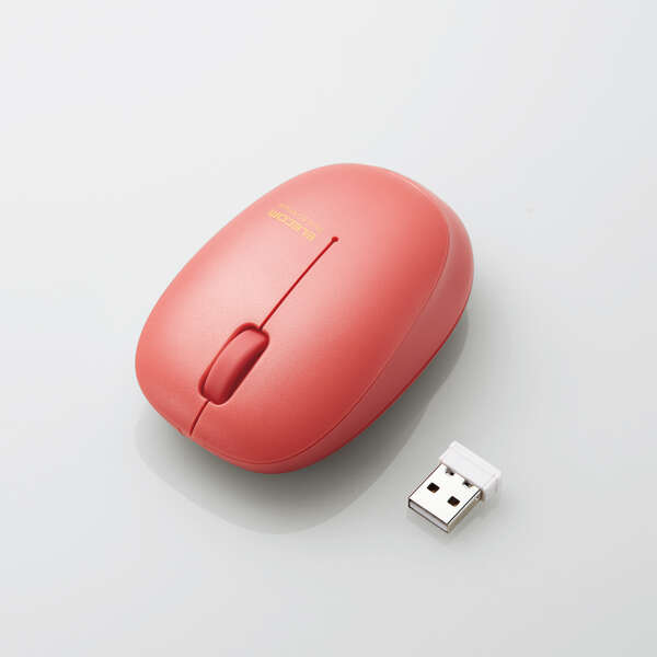 Elecom Antimicrobial Wireless Silent BlueLED Mouse Red