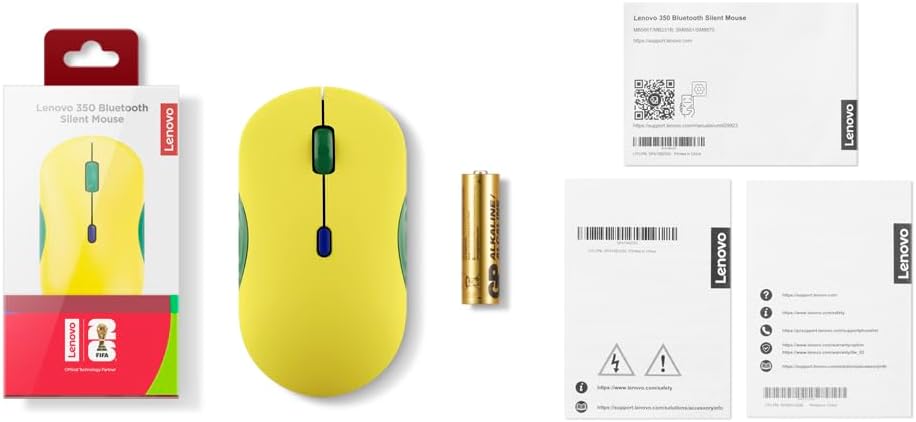Lenovo 350 Bluetooth Silent Mouse (Fan Edition) Brazil Flag