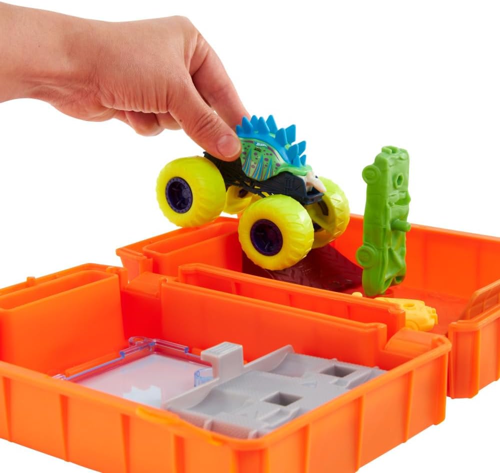 MATTEL HOT WHEELS MONSTER TRUCKS MOTOSAURUS STUNT N GO PLAYSET