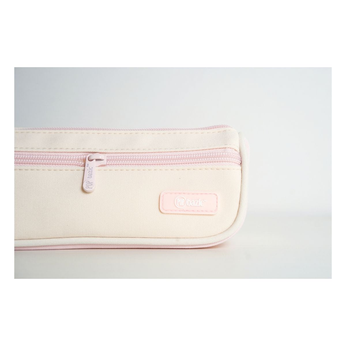 Pop Bazic Double Zip Pencil Bag (Pink) - PB-806MT-PINK