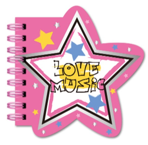 Assorted A6 Spiral Notebook 60S - Star Design