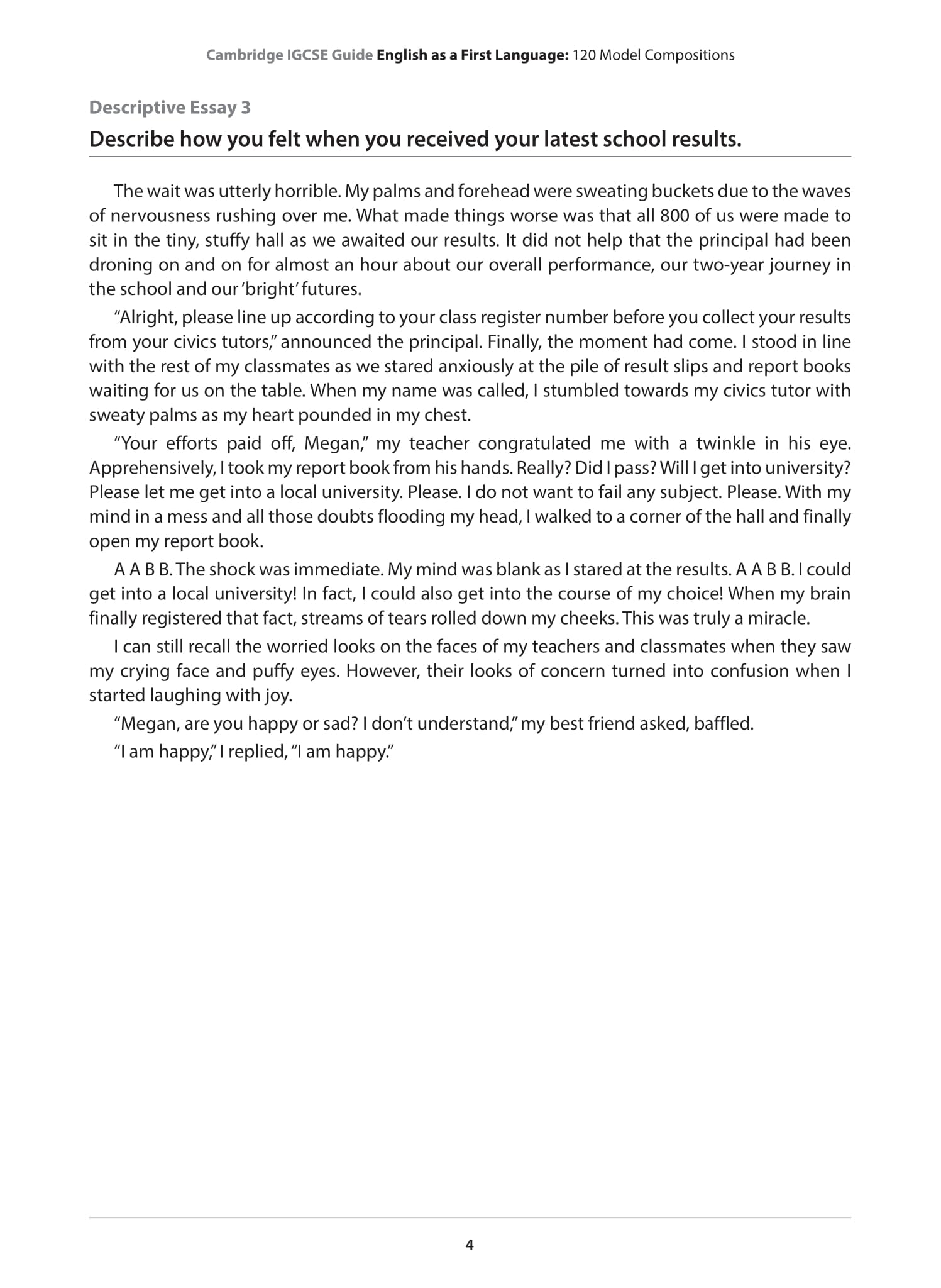 IGCSE Guide English as a First Language – 120 Model Compositions