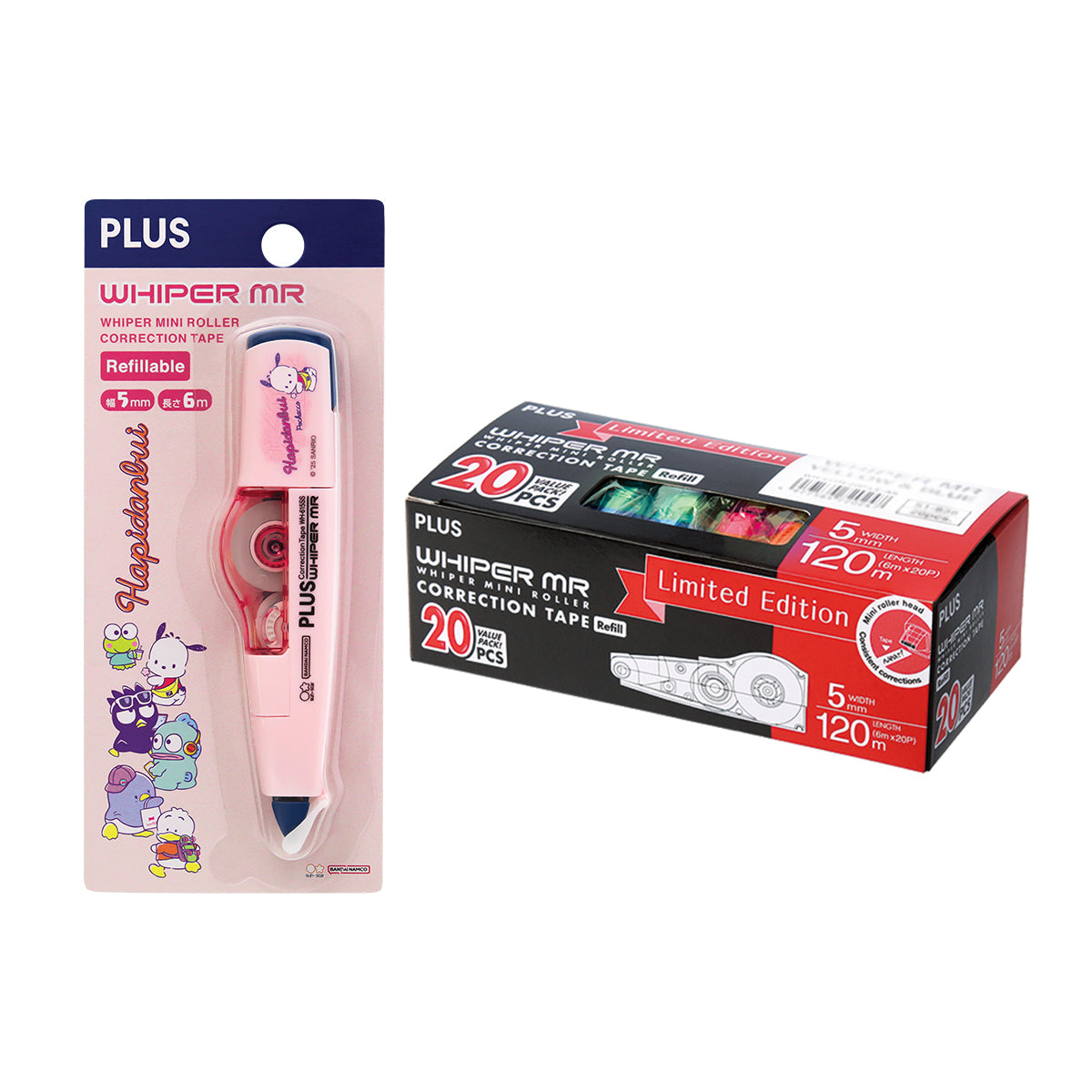 PLUS MR Correction Tape Set Hapidanbui Pochacco