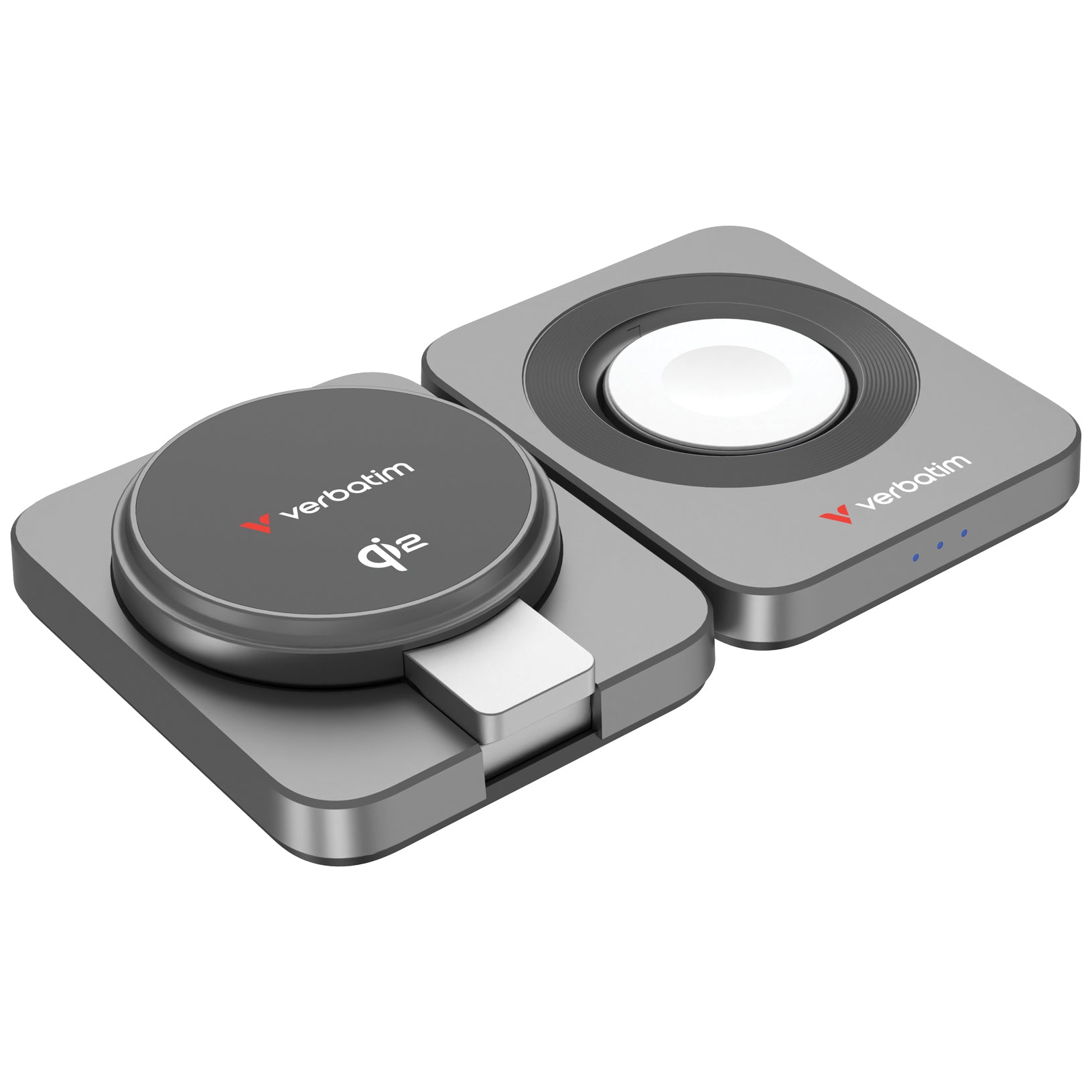 Verbatim 3-in-1 Qi2 Wireless Charger (WCDQi201) - Grey