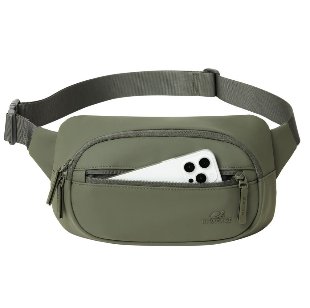 Rivacase 7812 Eden-ECO Waist/Sling Bag, Size M - Olive Green