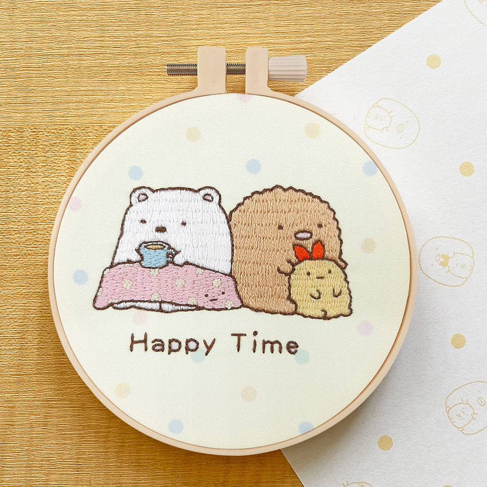 Diy Sumikko Embroidery Kit - Happy Time