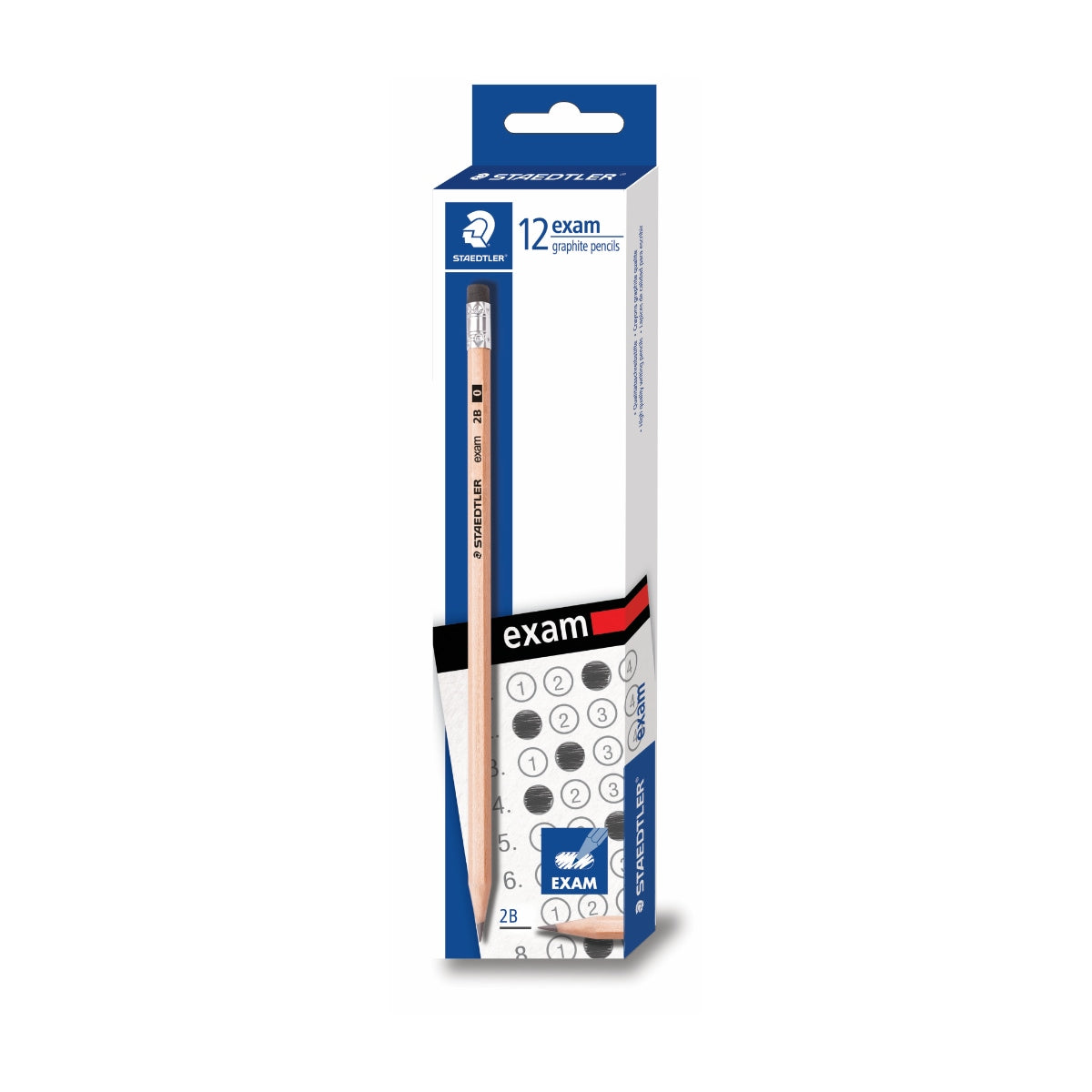 Staedtler Exam Pencil 2b Eraser Tip 