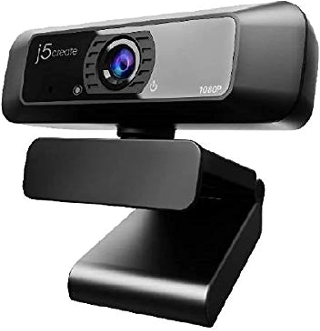 J5Create JVCU100 USB HD Webcam with 360 Degree Rotation, Black
