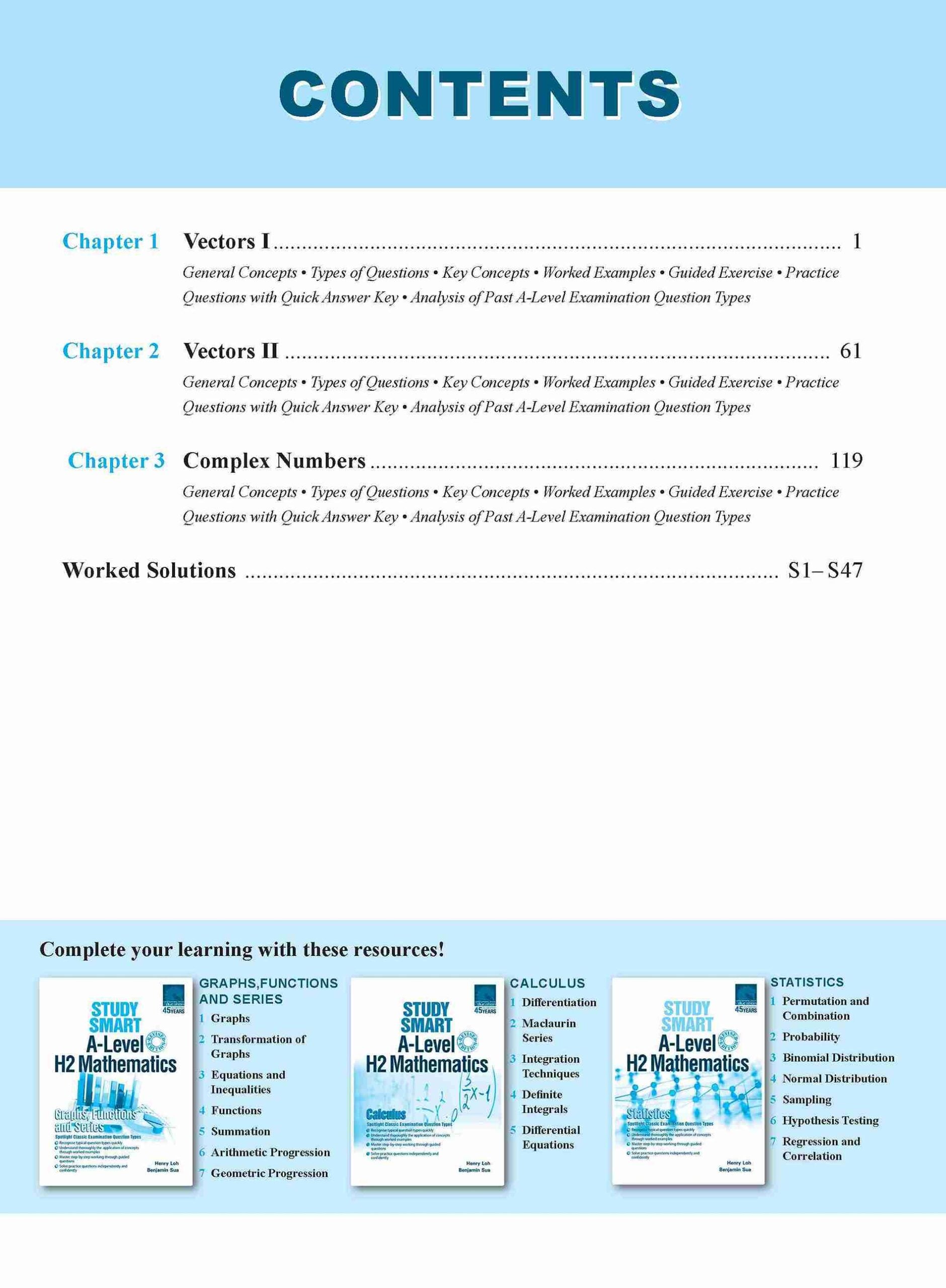 A-Level STUDY SMART H2 Mathematics Vectors and Complex Numbers