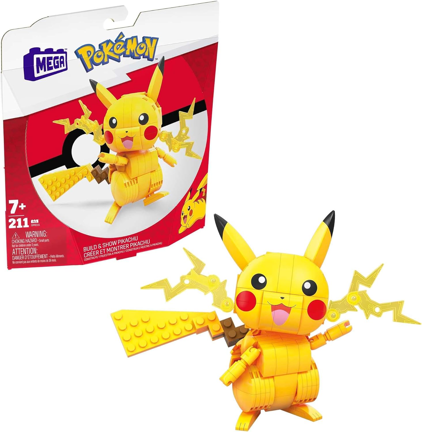 MEGA CONSTRUX POKÉMON BUILD N SHOW PIKACHU CONSTRUCTION TOY