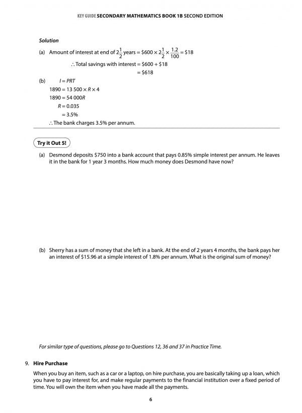 Key Guide Secondary Mathematics Revision Notes & Practice Book 1B (Second Edition)