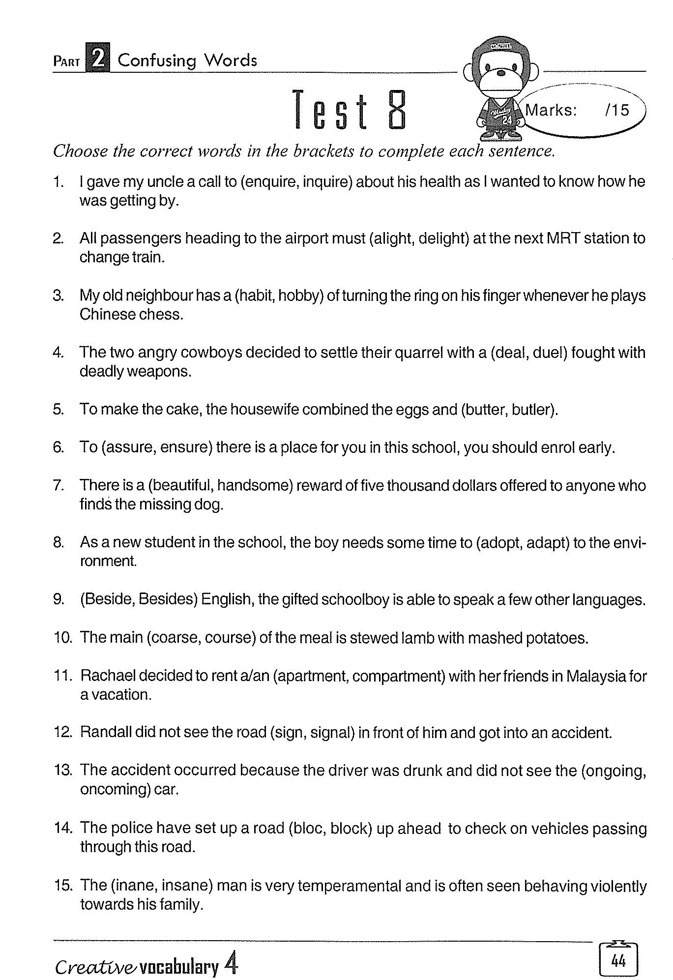 Primary 4 Creative Vocabulary