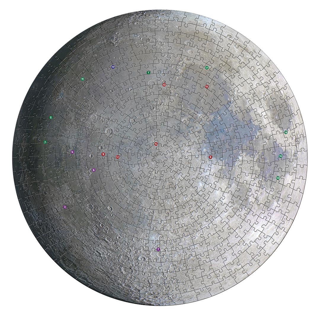 HINKLER PUZZLEBILITIES SHAPED 500 PIECE JIGSAW THE MOON