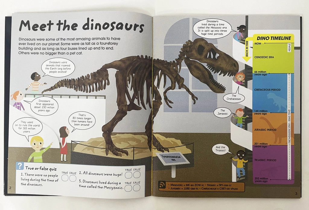 Dinosaurs Factivity Magnetic Folder & Book (With Dino Magnets & Play Board For Kids) – Novelty Book