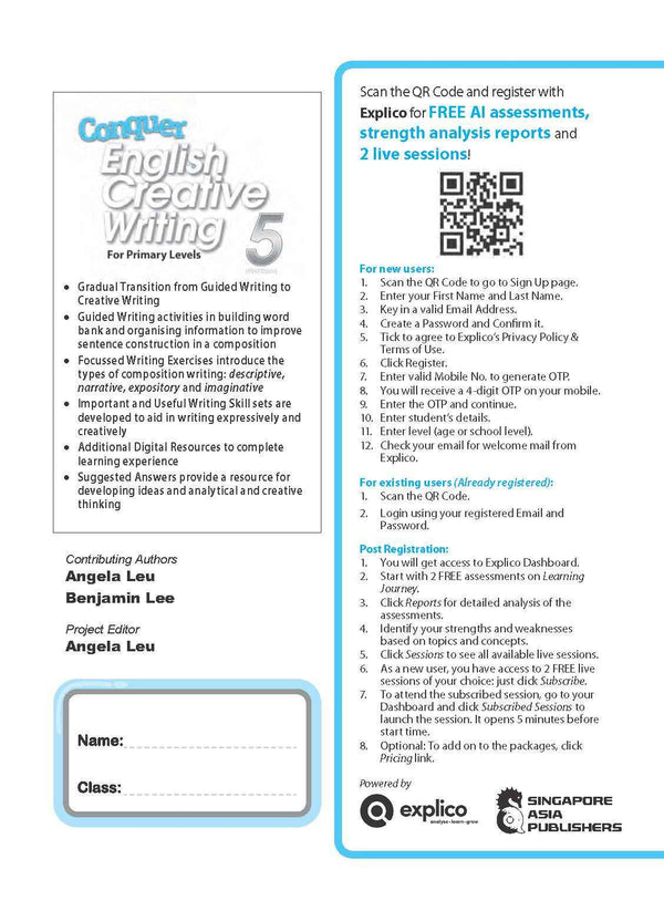 Conquer English Creative Writing For Primary Levels Workbook 5