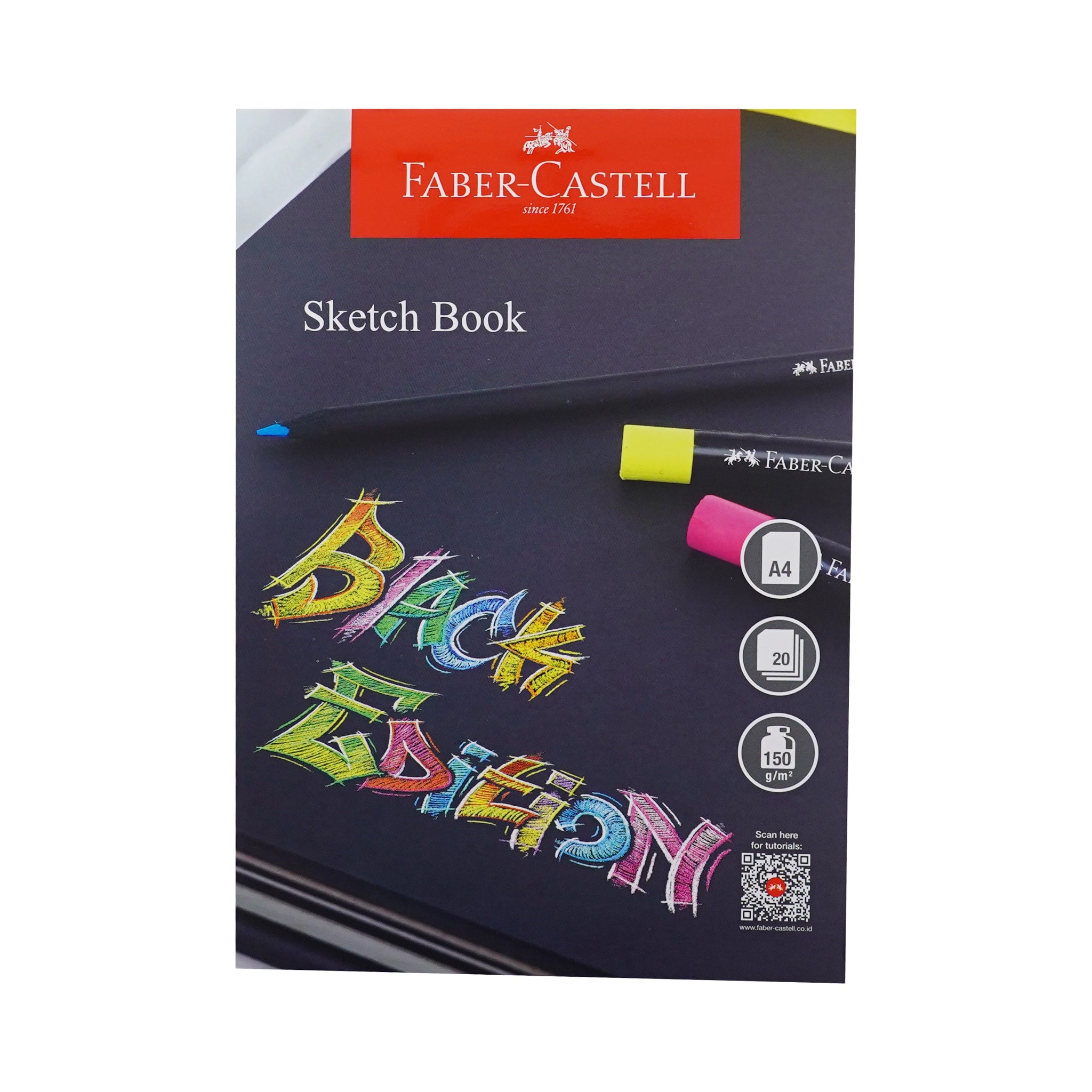 Faber-castell Black Paper Sketch Book, A4 20pcs-104029