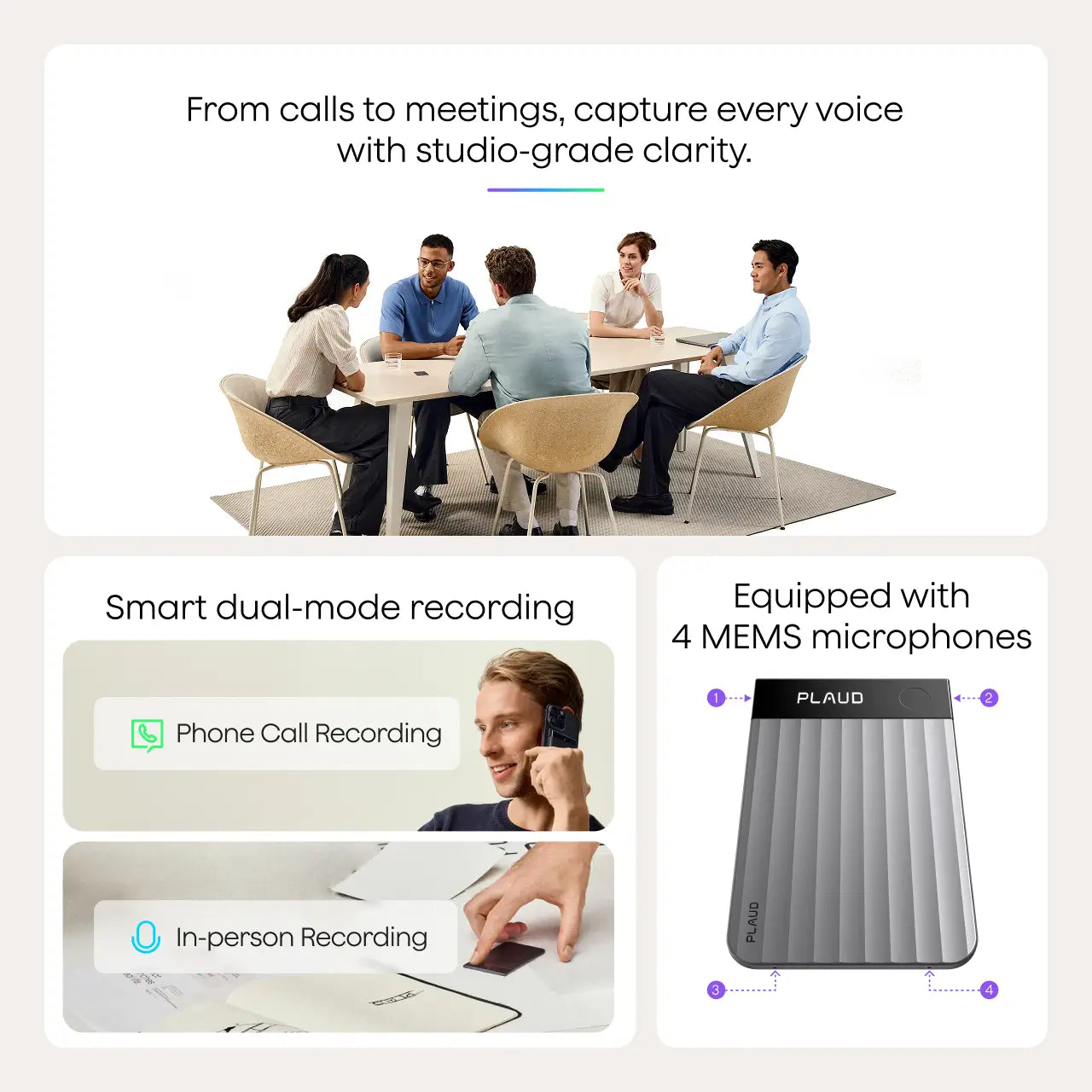 PLAUD Note Pro AI Note Taker - Black