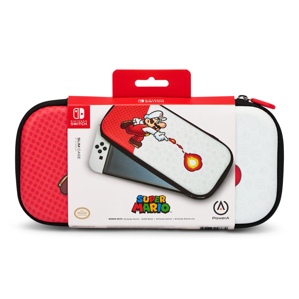 PowerA Enhanced Wired Controller and Slim Case for Nintendo Switch — Mario Punch / Fireball Mario