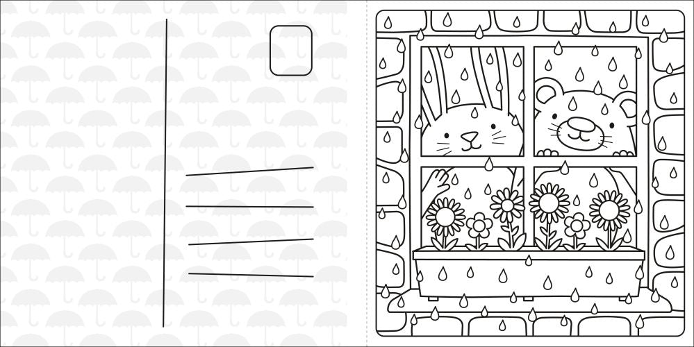 Super Cuties A Cosy Comfy Rainy Day Colouring Book