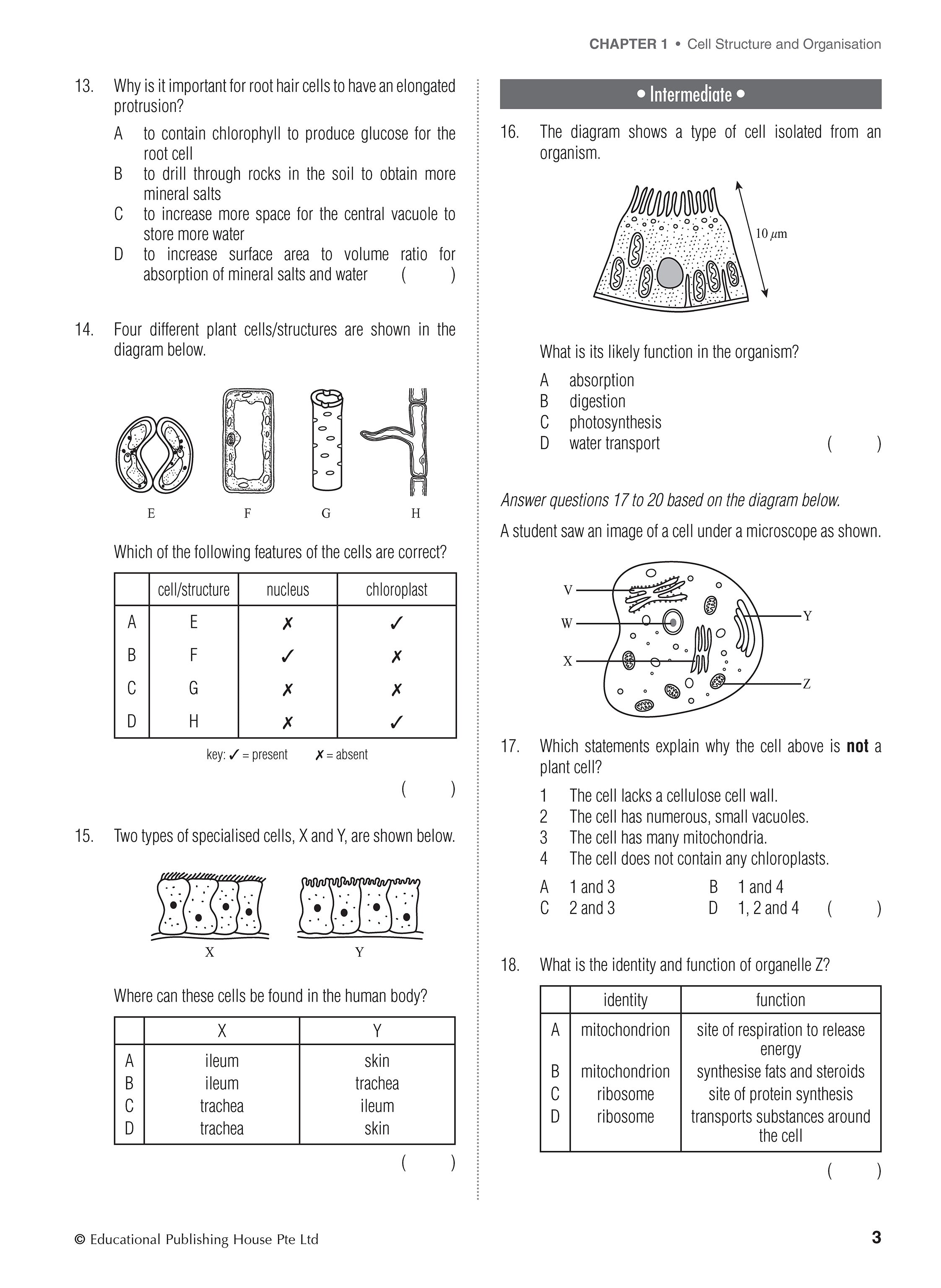 S3/4 G3 Biology 1000+ MCQs