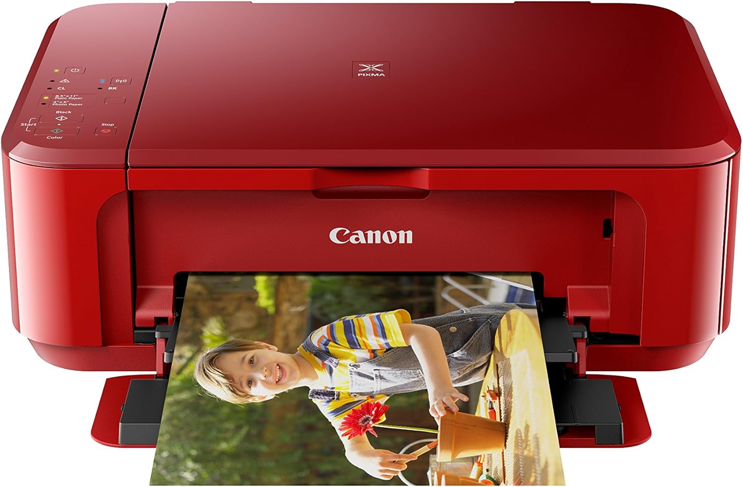 Canon PIXMA MG3670 - A4 Duplex All-in-One Inkjet Color Printer. Print, Scan and Copy. Wi-Fi & Wi-Fi Direct, Apple Airprint™ and Mopria™ Print Service. Red Color