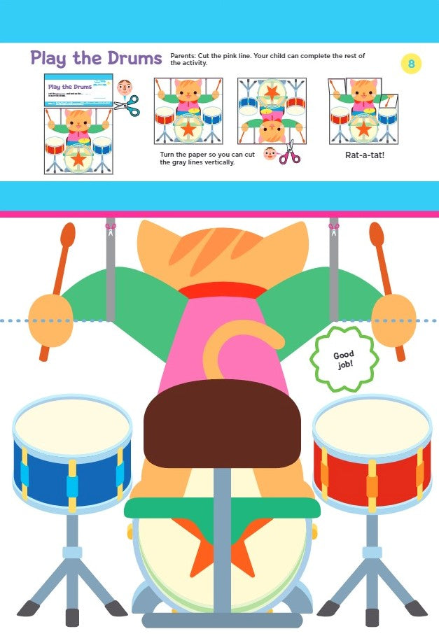 Playsmart My First Cutting Activity Book 2+