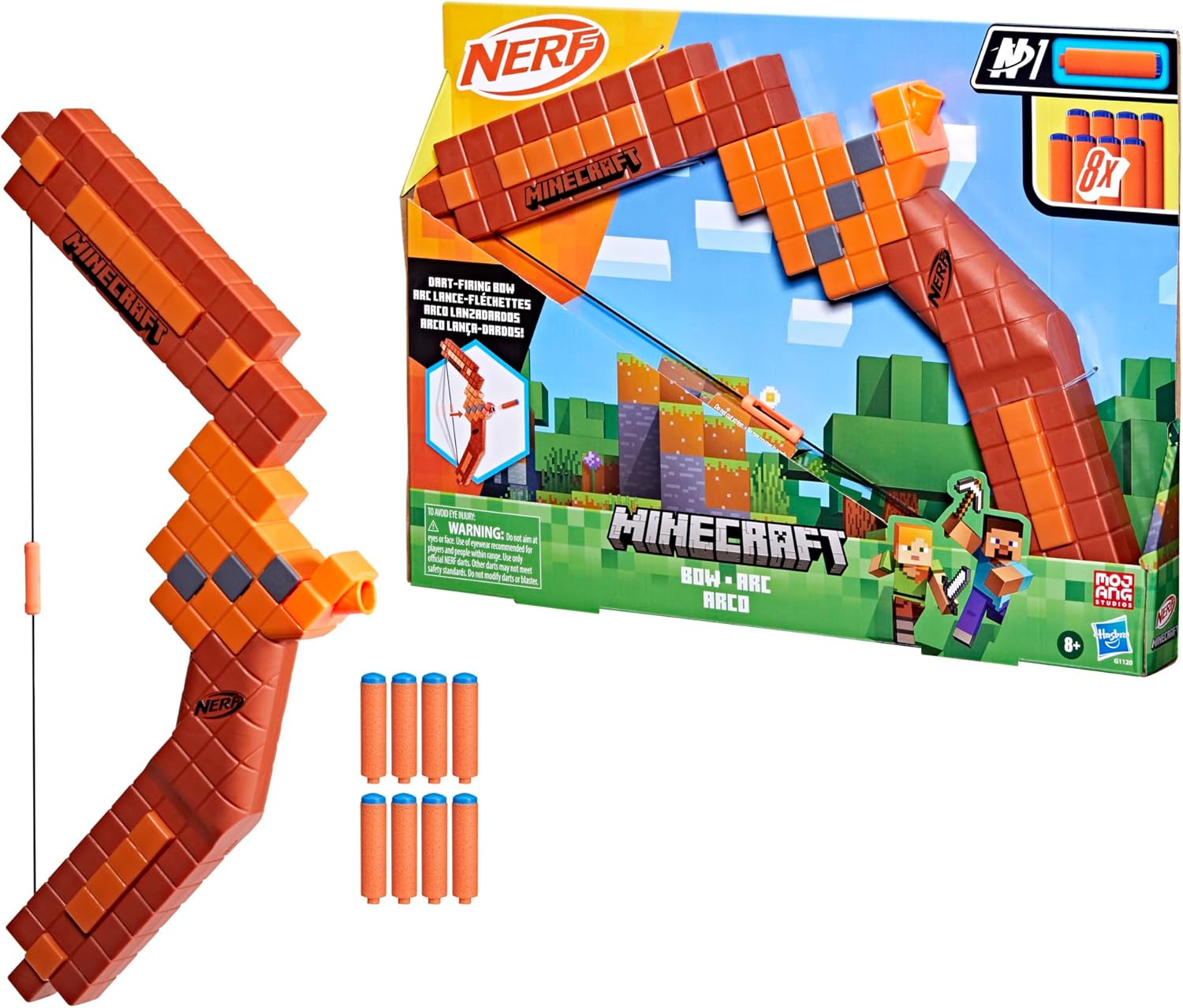 HASBRO NERF MINECRAFT BOW DART BLASTER