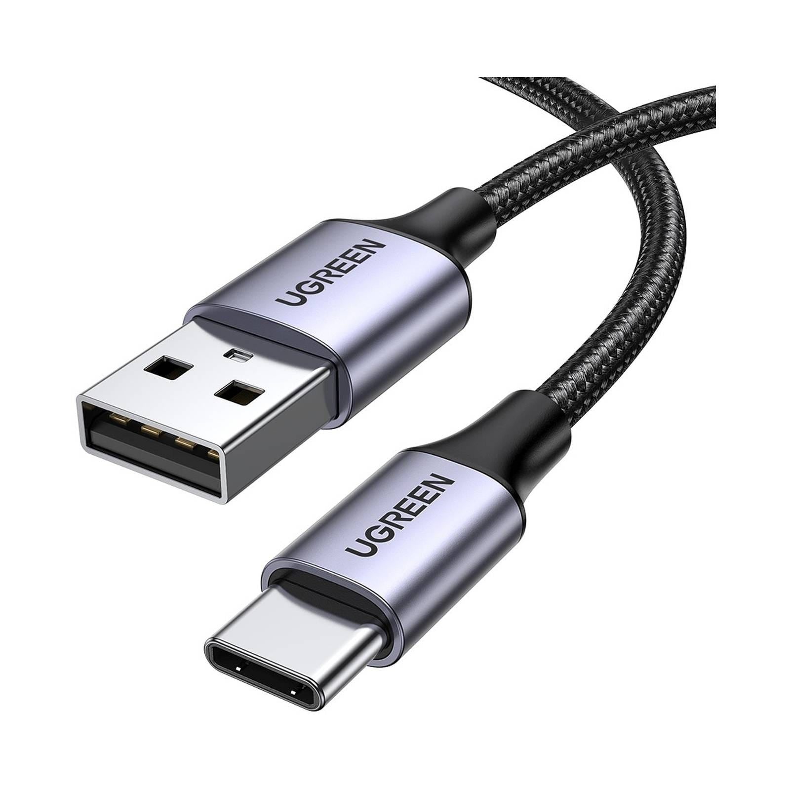 UGREEN 60126 Us288 USB-C To USB-A 2.0 1M White Male Cable (Braided)