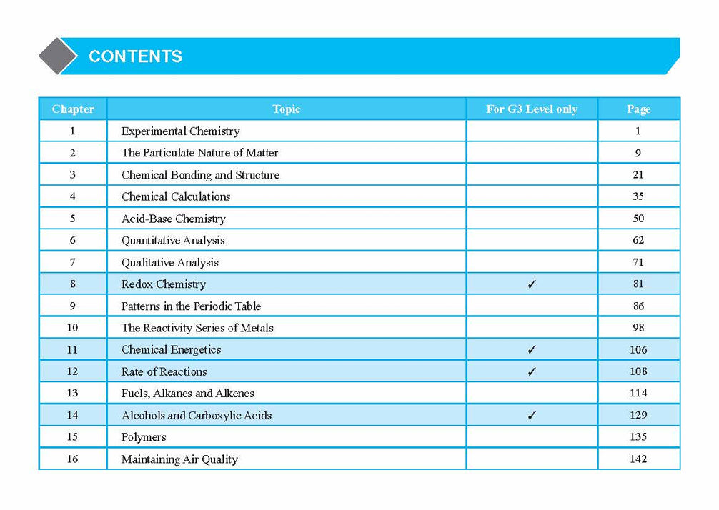 O/N Level (G3/G2) Science Chemistry Quick Revision Handbook (4th Edition)