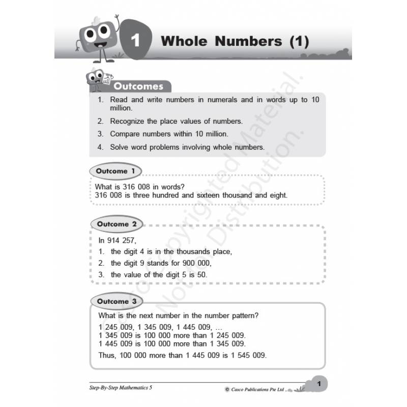 Step by Step Mathematics Primary 5 by Casco - Revised Edition