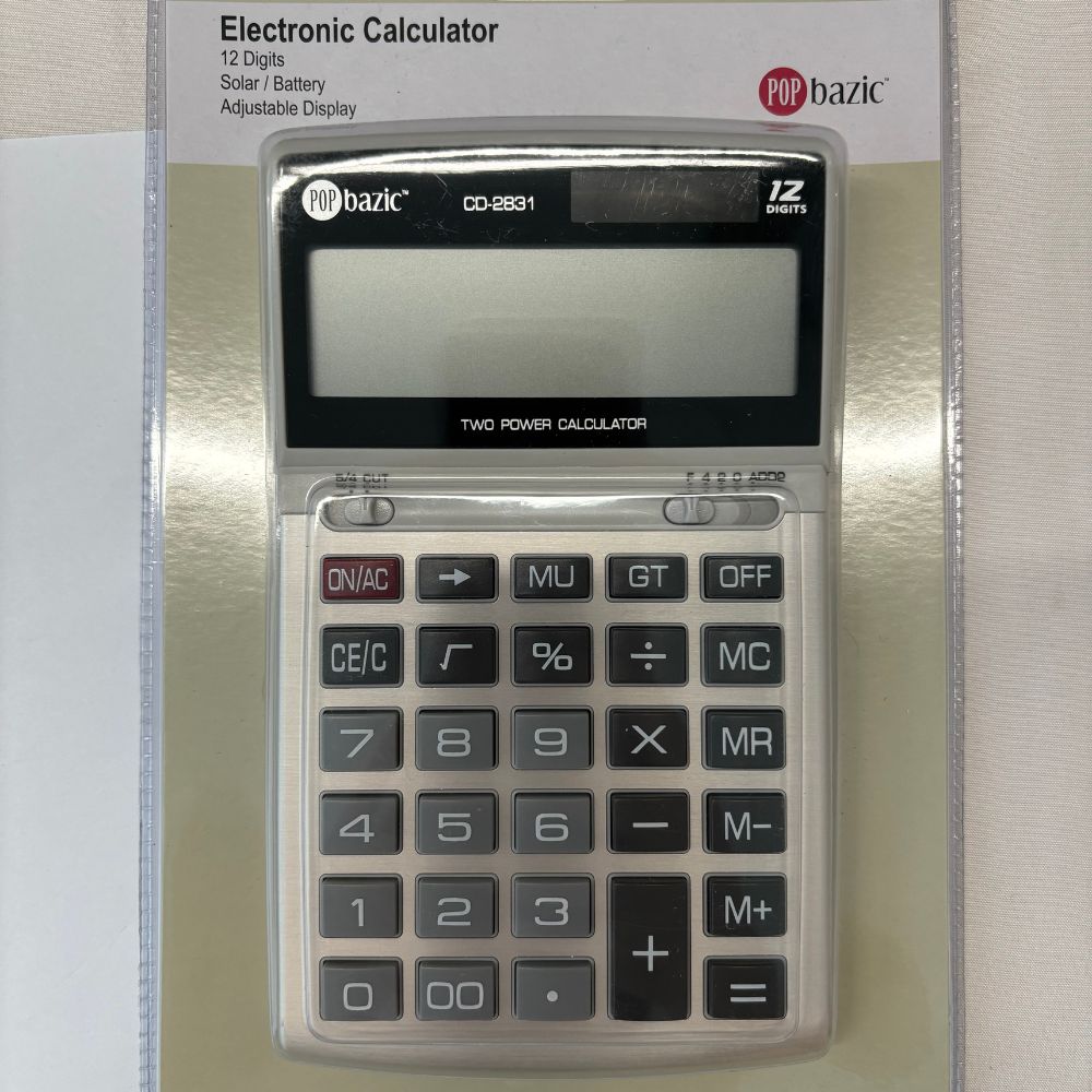POP BAZIC Calculator 12 Digits CD2831