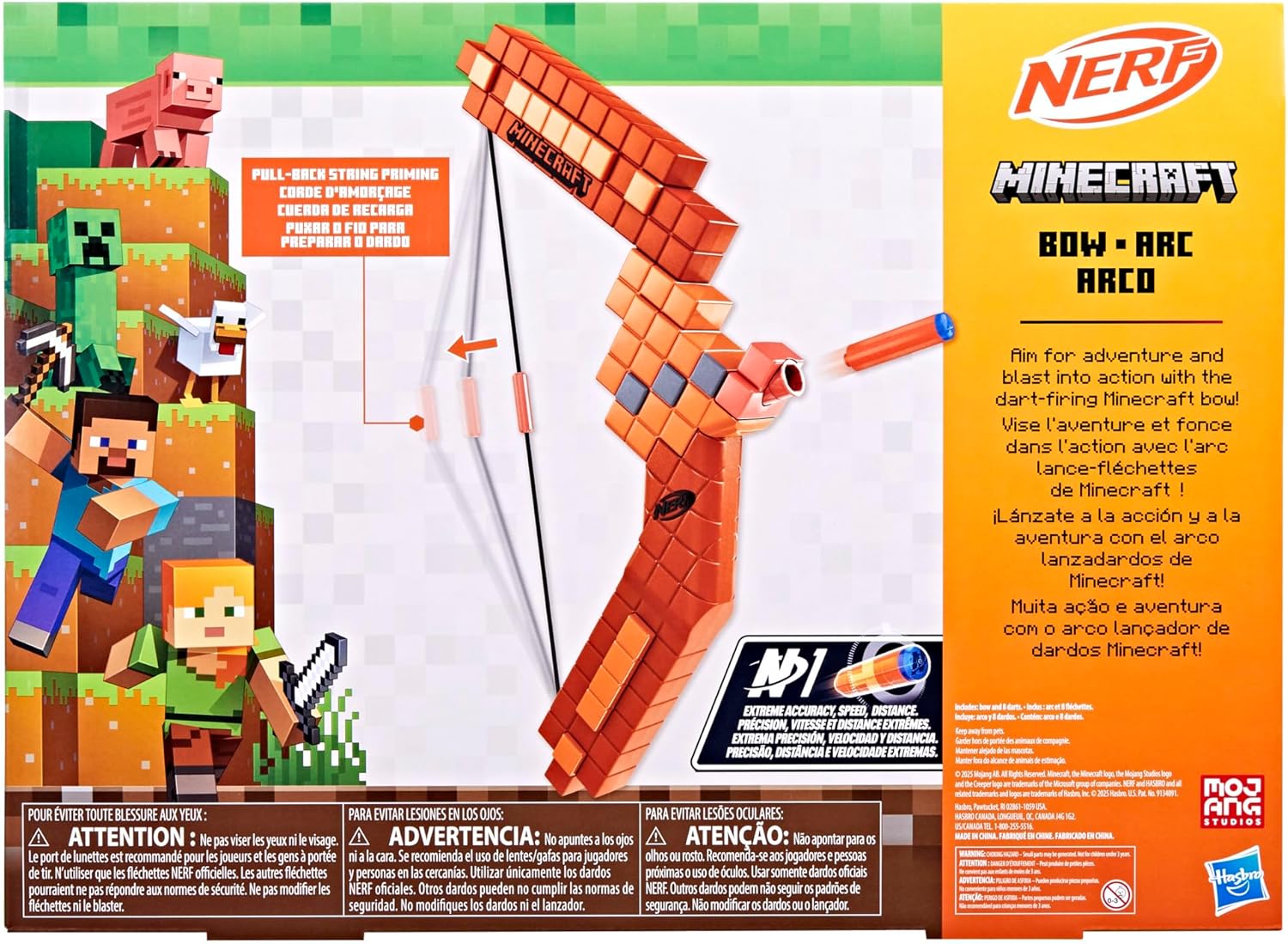 HASBRO NERF MINECRAFT BOW DART BLASTER