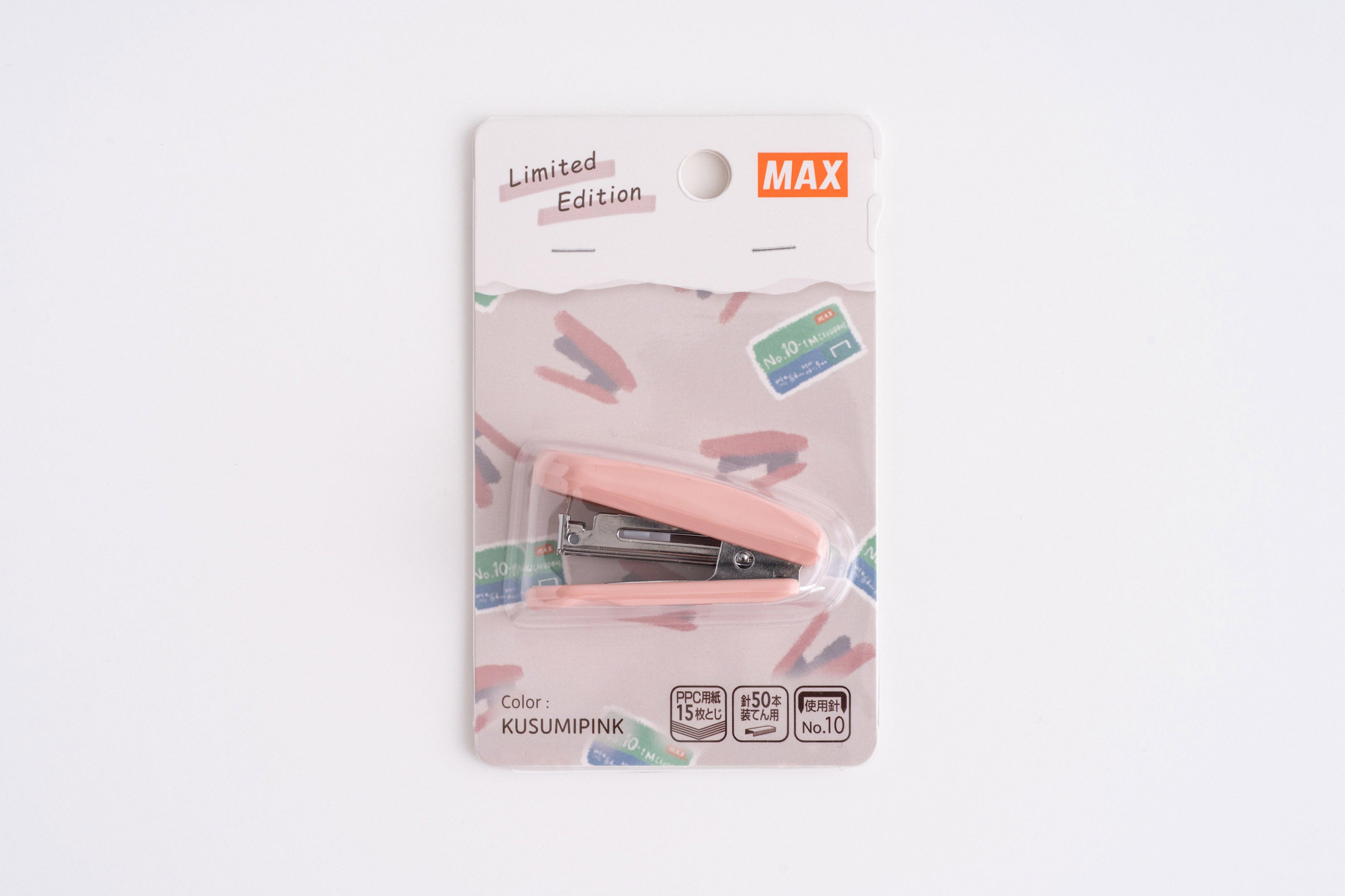 MAX MINI STAPLER HD-10P, KUSUMI PINK