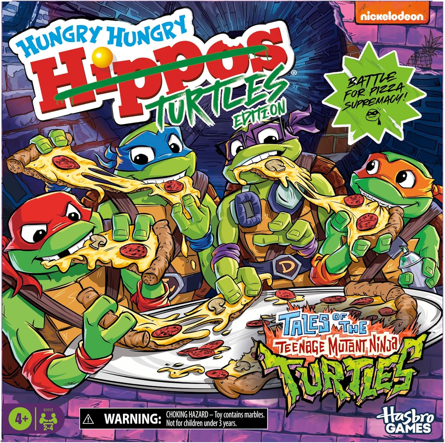 HASBRO HUNGRY HUNGRY HIPPOS TEENAGE MUTANT NINJA TURTLES EDITION GAME
