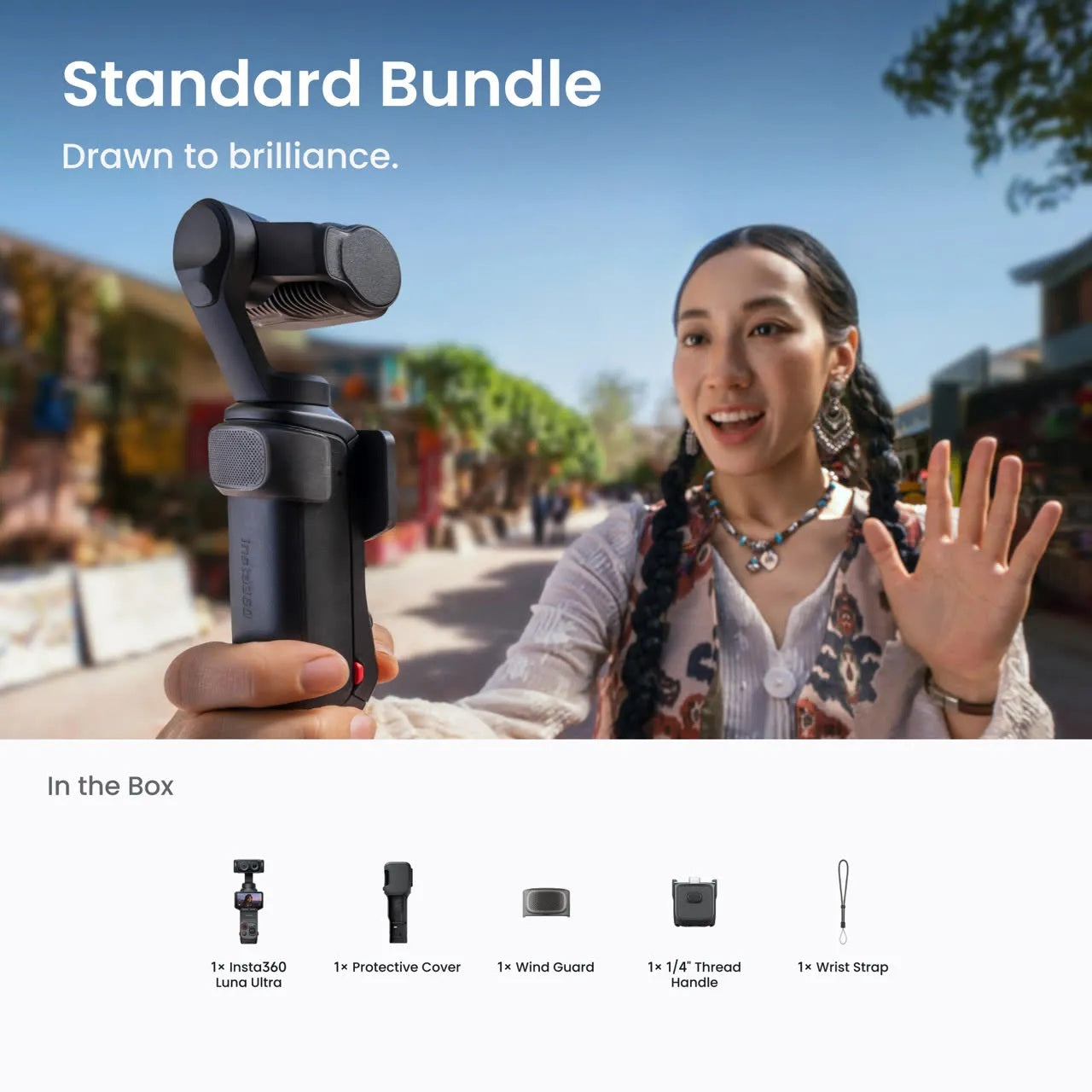Insta360 Luna Ultra 8K Gimbal Camera Standard Bundle - Cosmic Black