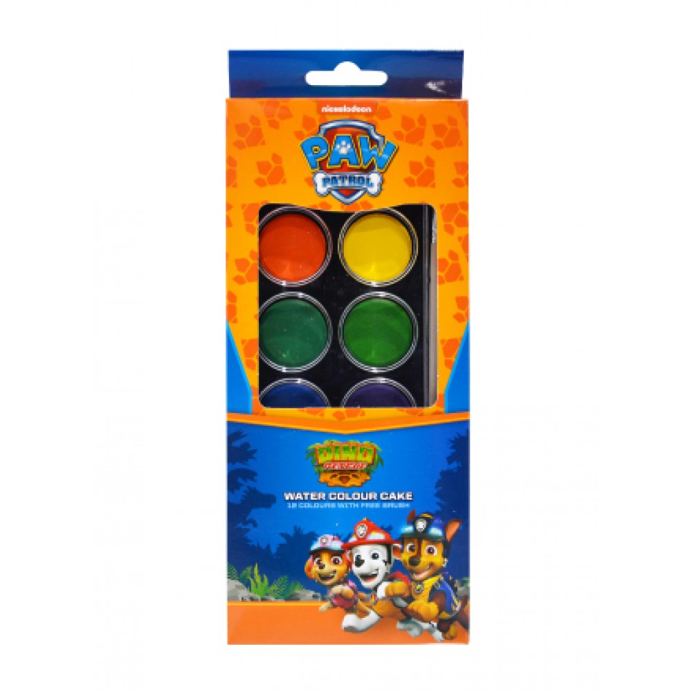 PAW PATROL WATER COLOUR CAKE 12 COLOURS
