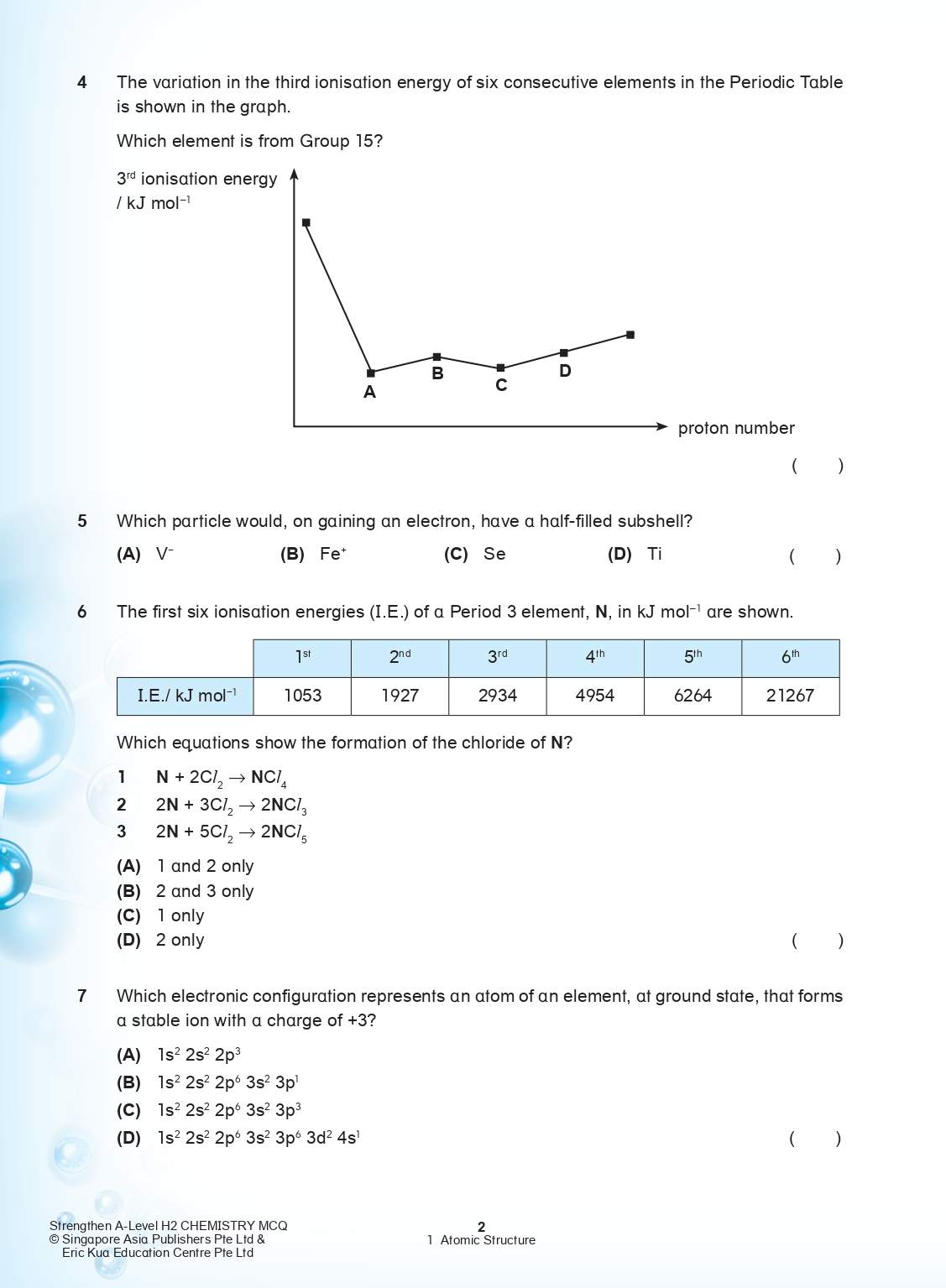 Strengthen A-Level H2 Chemistry Multiple-Choice Questions for Pre-University Levels